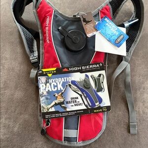 High Sierra Red and Gray Hydration Backpack